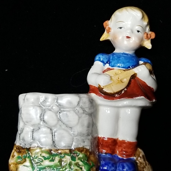 Occupied Japan Girl Ceramic Small Planter - Picture 3 of 5